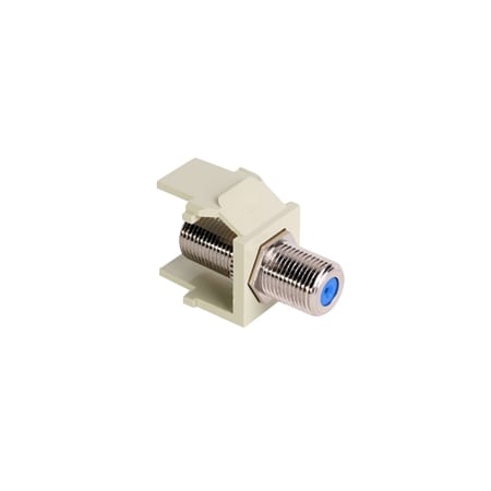 Leviton Coaxial Connectors Coupler F-Connector Nickel Plated Ivory 41084-FIF